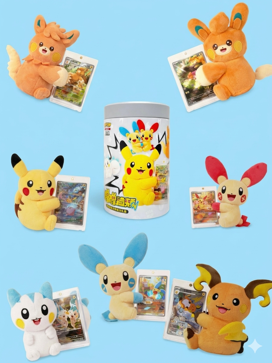 Pokémon Nuzzle Series Plush Toy Card Display Gift Box